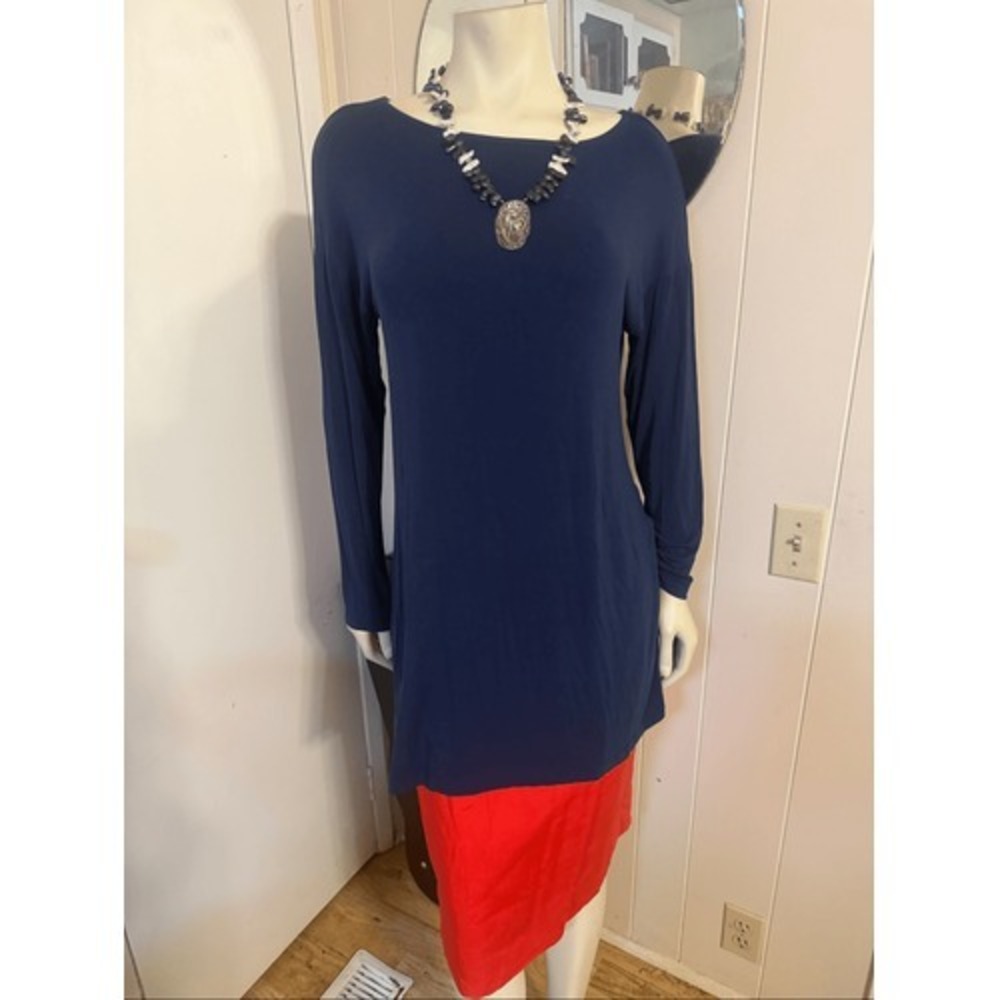 Bryn Walker Super Soft Blue Modal Tunic Top/Dress M